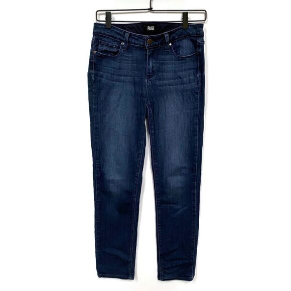 PAIGE Skyline Skinny Jeans Dark Blue Denim Designer 28 - Picture 1 of 16
